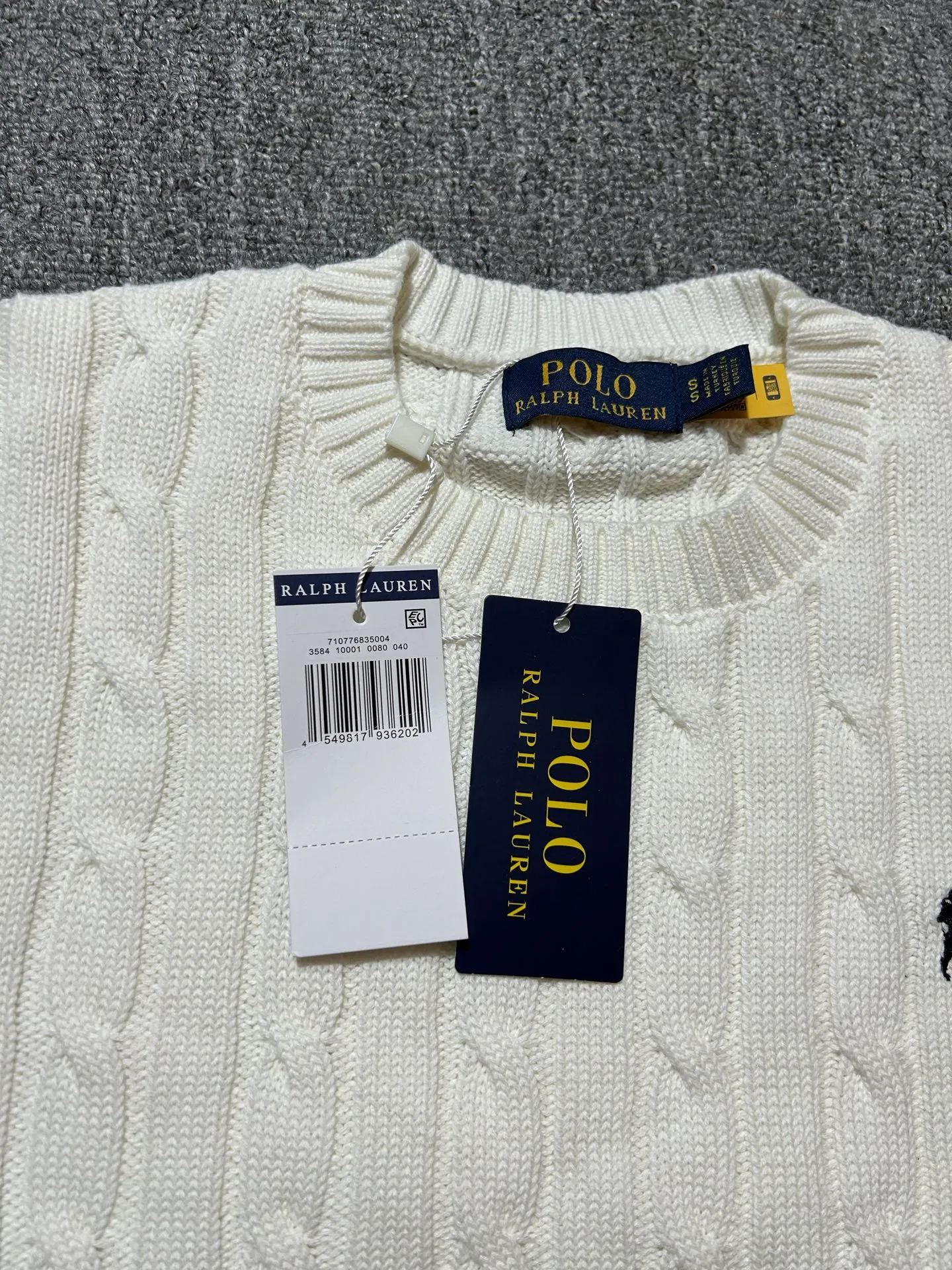 P160 Polo Ralph Lauren SS23 solid color logo embroidered sweater, official website logo on the collar. Scan the QR code to enter the official website and compare the quality at will. Size: XS-L